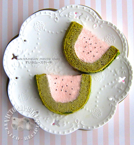 Watermelon mousse cake 