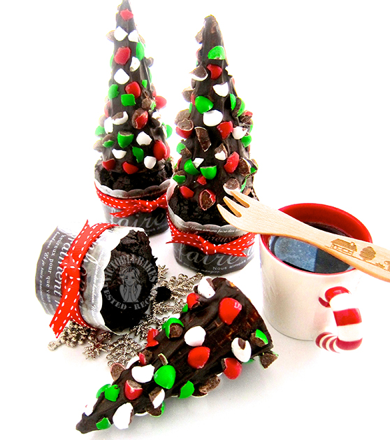 christmas tree chocolate cupcakes 圣诞树巧克力杯子蛋糕
