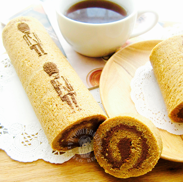 coffee swiss roll (with toblerone filling) 咖啡香蛋糕卷（含 toblerone 内馅）