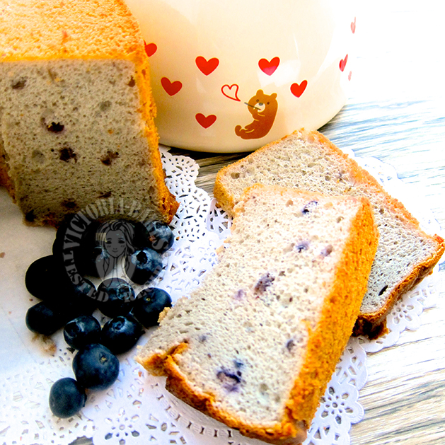 blueberry chiffon cake 蓝莓戚风蛋糕