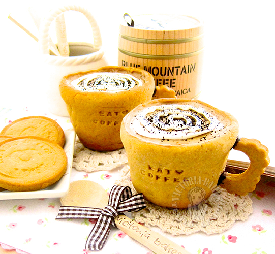 Best Recipes #6 My Homemade cookies: old fashion coffee pudding in cookie cups 最棒食谱 #6 の我的拿手曲奇饼干: 老式咖啡布丁曲奇杯