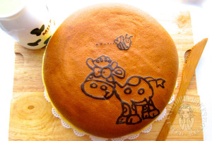“painted” japanese cheesecake ~ gorgeously yummy 手绘日式奶酪蛋糕 ～超好次！